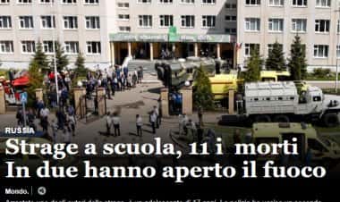 Нападение на школу в Казани на первых полосах итальянских СМИ
