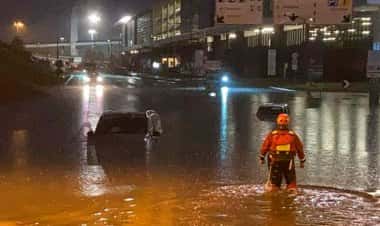 Наводнение в аэропорте Мальпенса