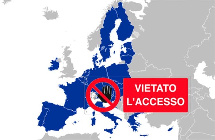 Украинцам запретили въезд в Италию