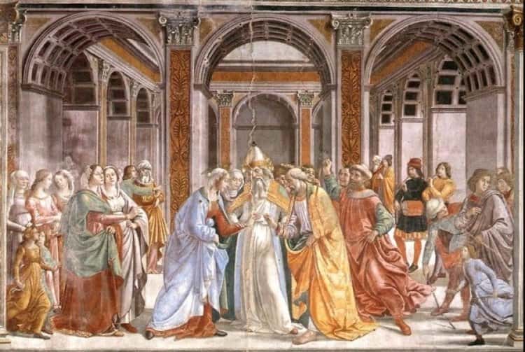 фреска Обручение Марии Франчабиджо